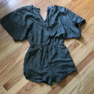 Size small green romper